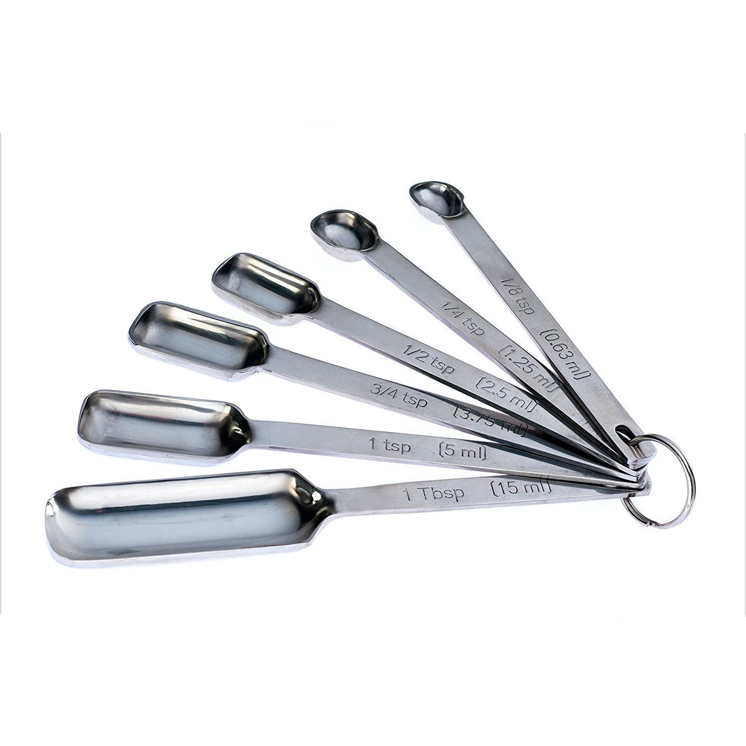 Measuring Spoons Stainless Steel Set of 4 1tbsp, 1tsp, 1/2tsp, 1