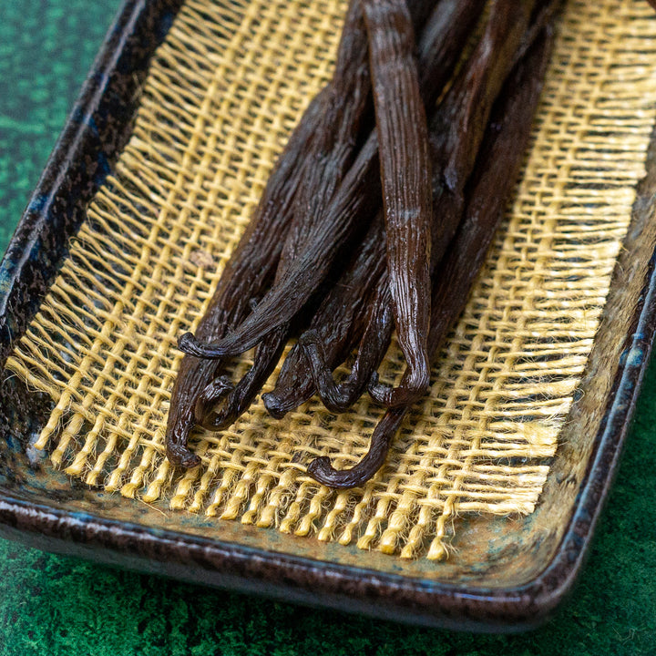 congo vanilla beans on plate