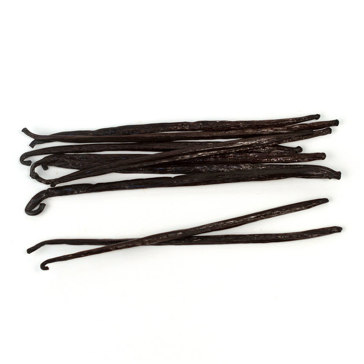 hawaiian vanilla beans with white background